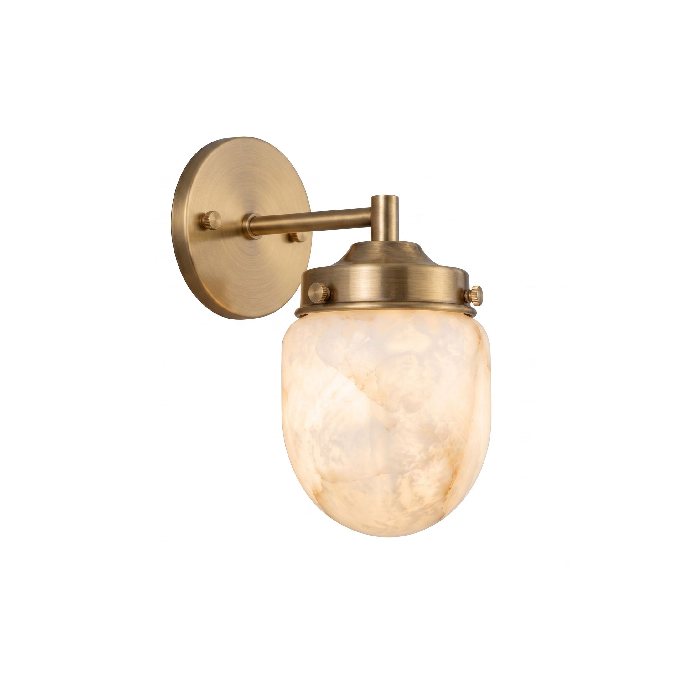 Bullet-shaped Alabaster Wall Sconce