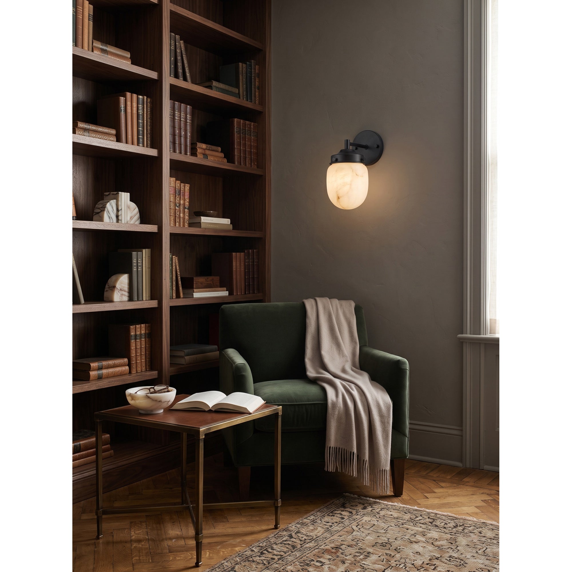 Bullet-shaped Alabaster Wall Sconce