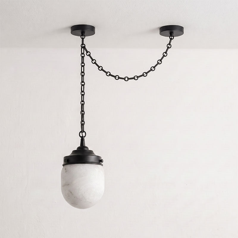 Bullet-shaped Chain Alabaster Chandelier
