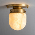 Load image into Gallery viewer, Bullet-shaped Alabaster Flush Mount
