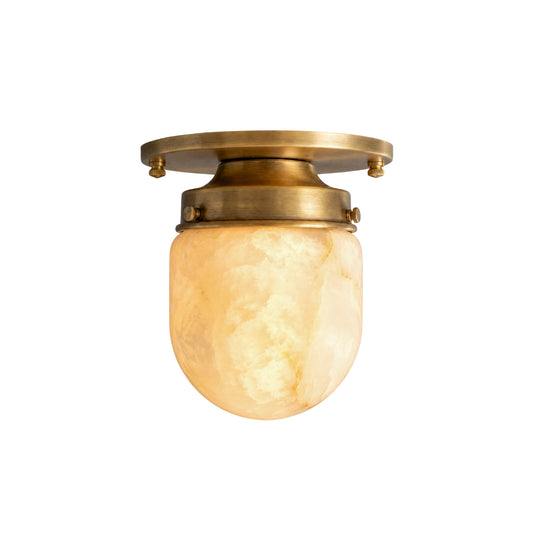 Bullet-shaped Alabaster Flush Mount