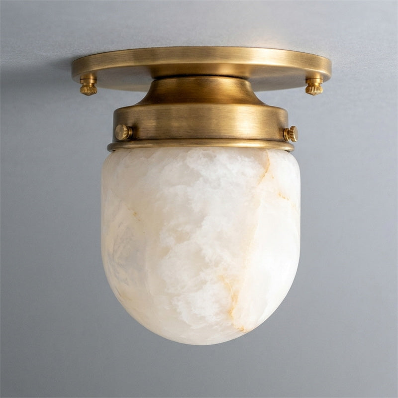 Bullet-shaped Alabaster Flush Mount