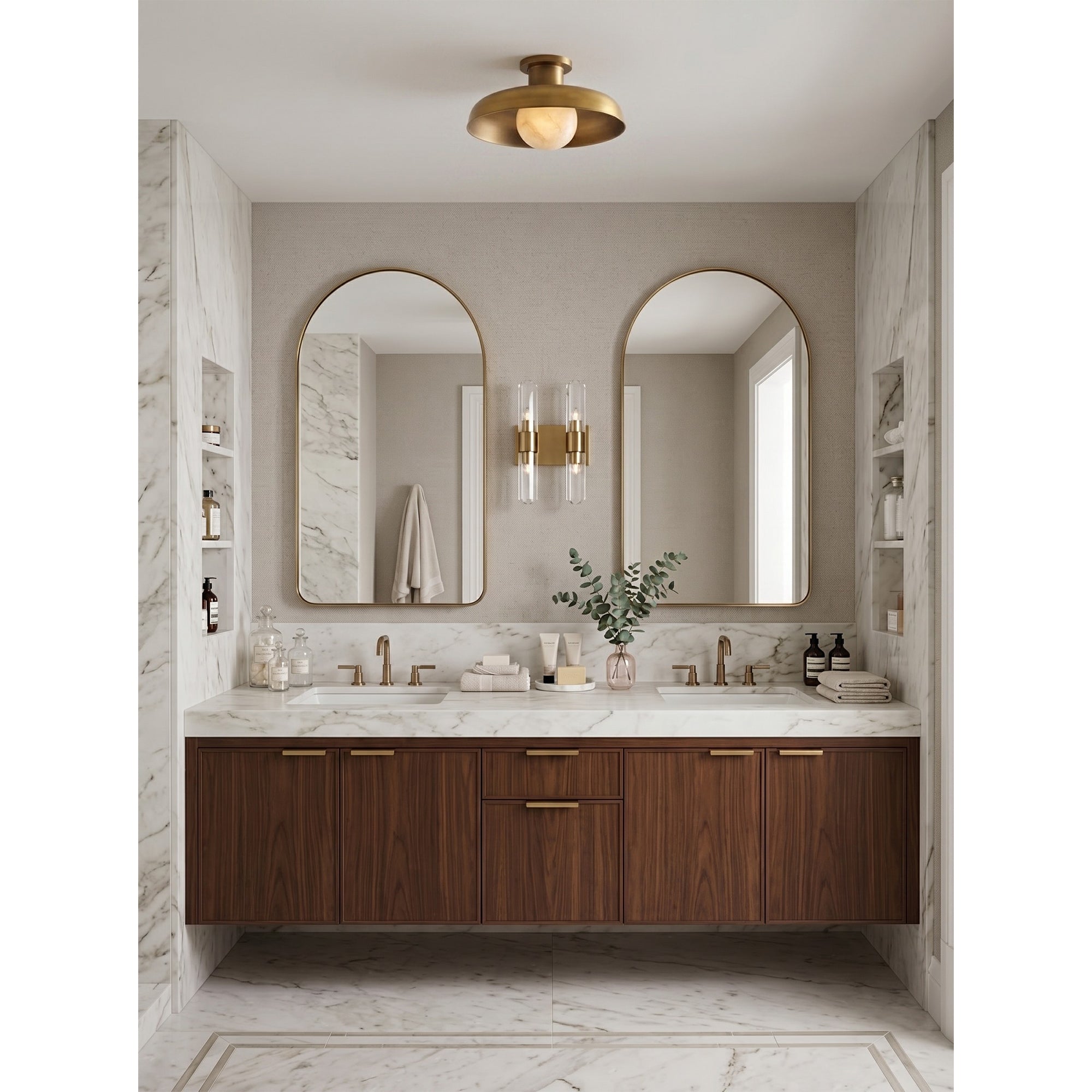 Cadence Alabaster Semi-Flush Mount