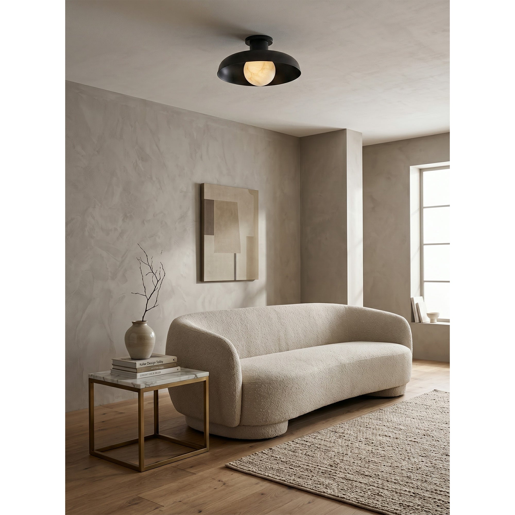 Cadence Alabaster Semi-Flush Mount