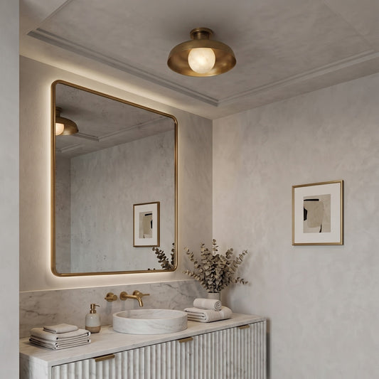 Cadence Alabaster Semi-Flush Mount
