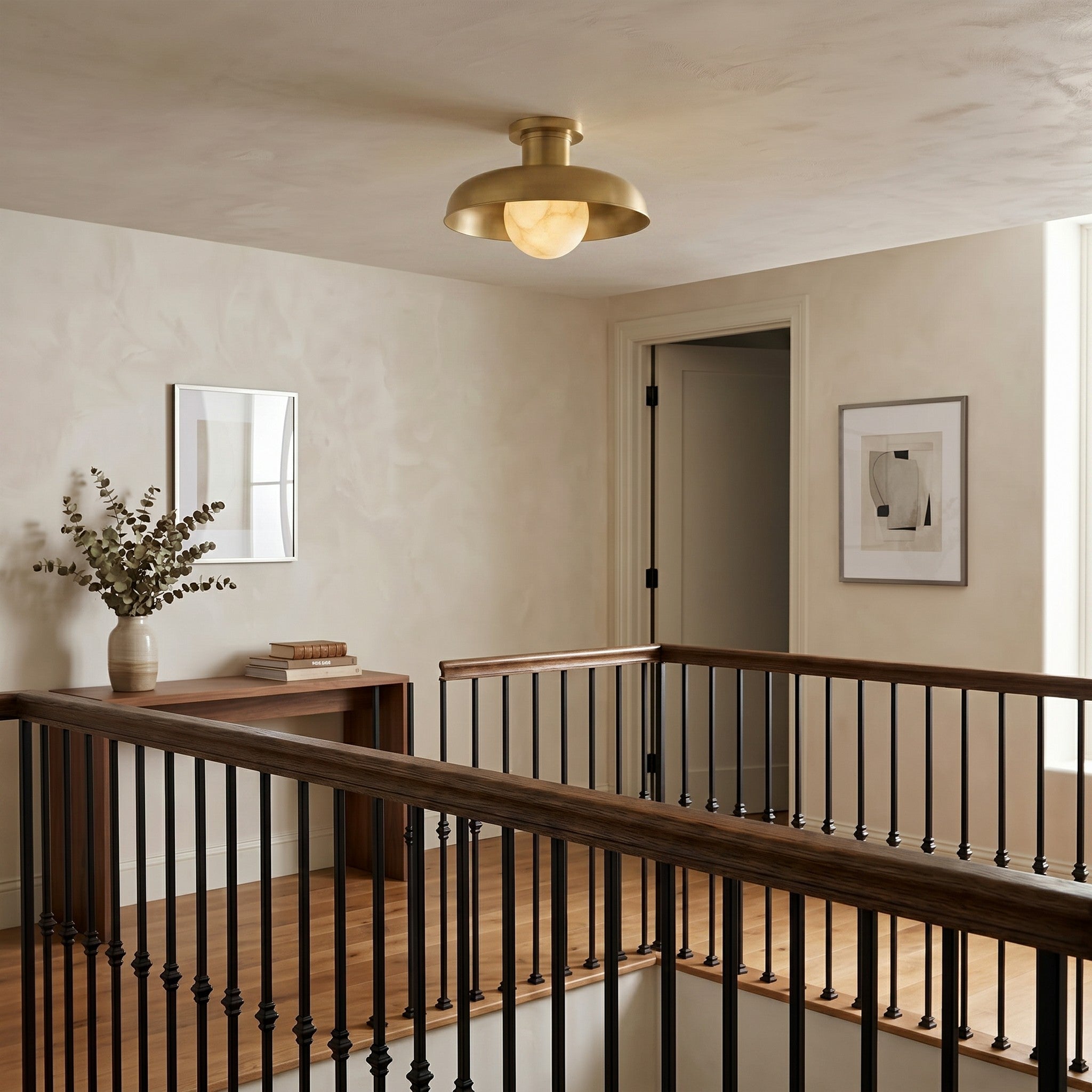 Cadence Alabaster Semi-Flush Mount