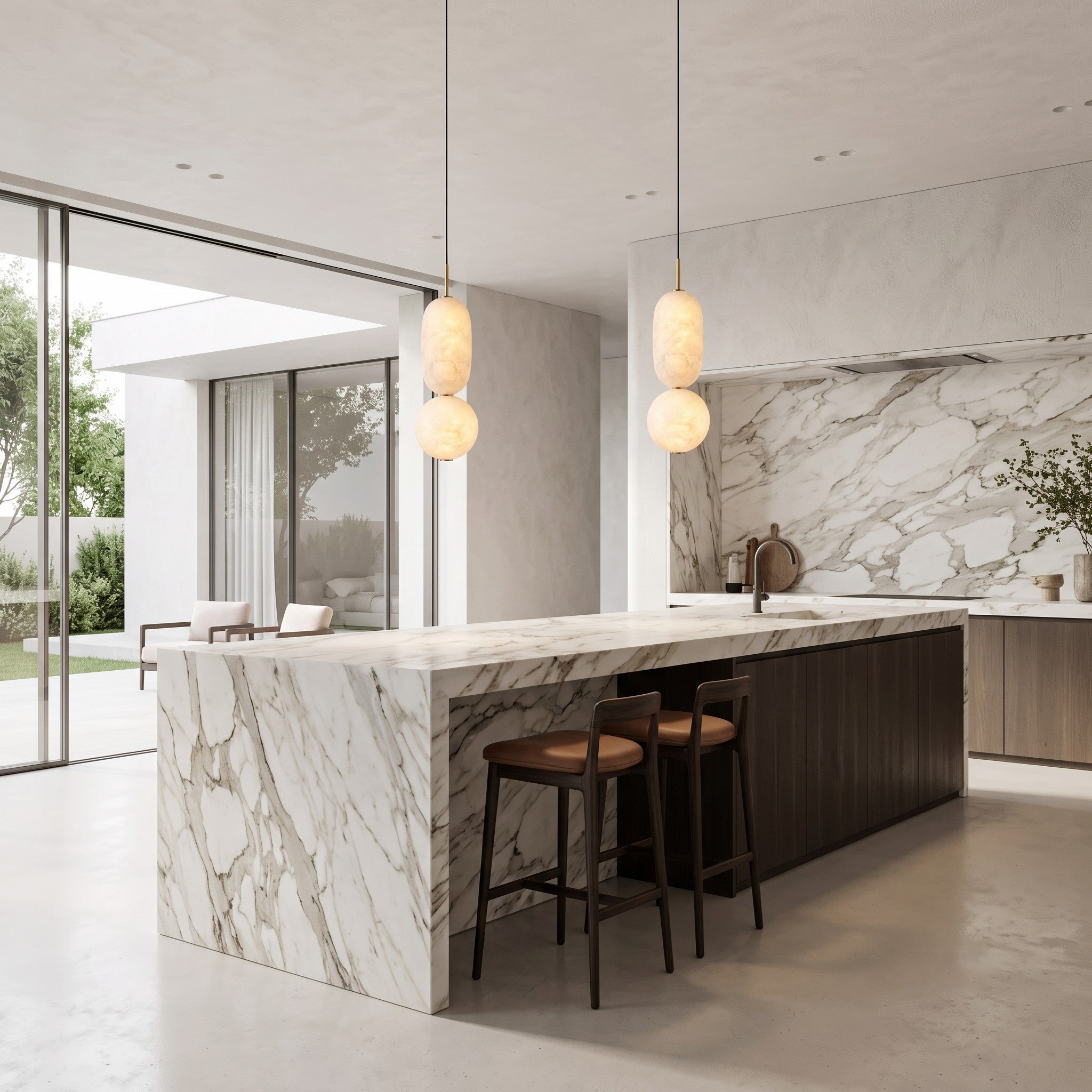 Caelune Alabaster Pendant Lamp