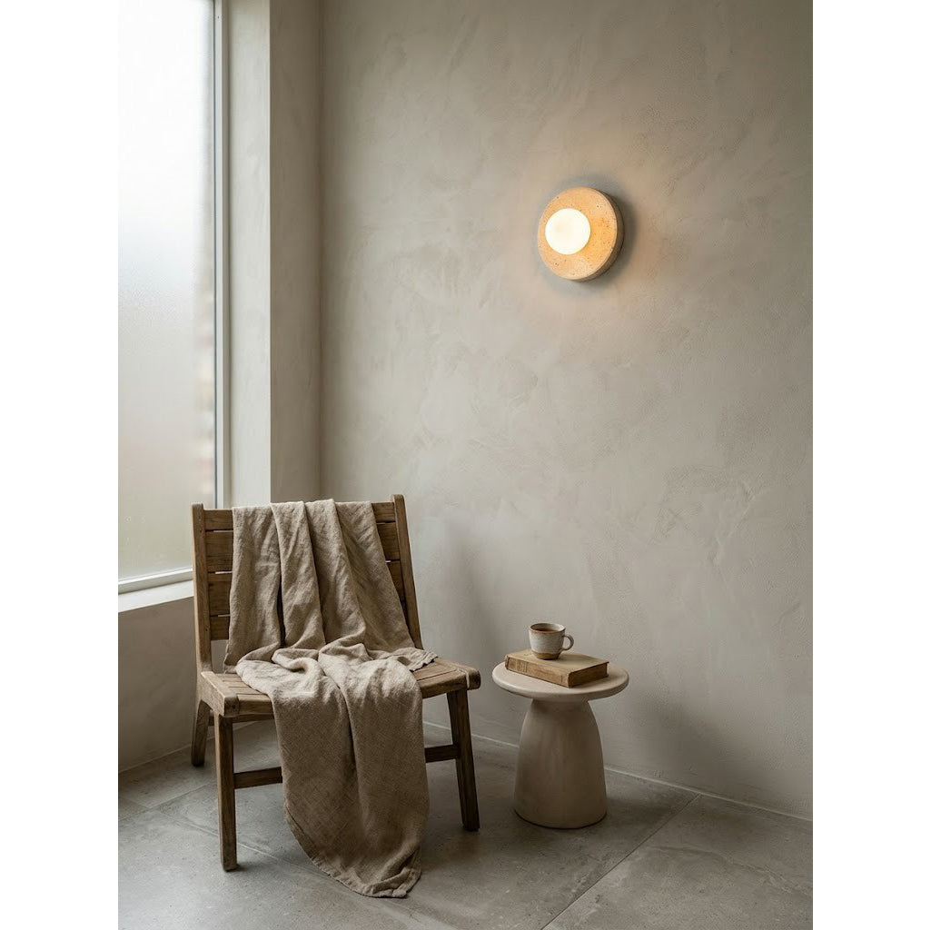 Calvora Travertine Wall Sconce