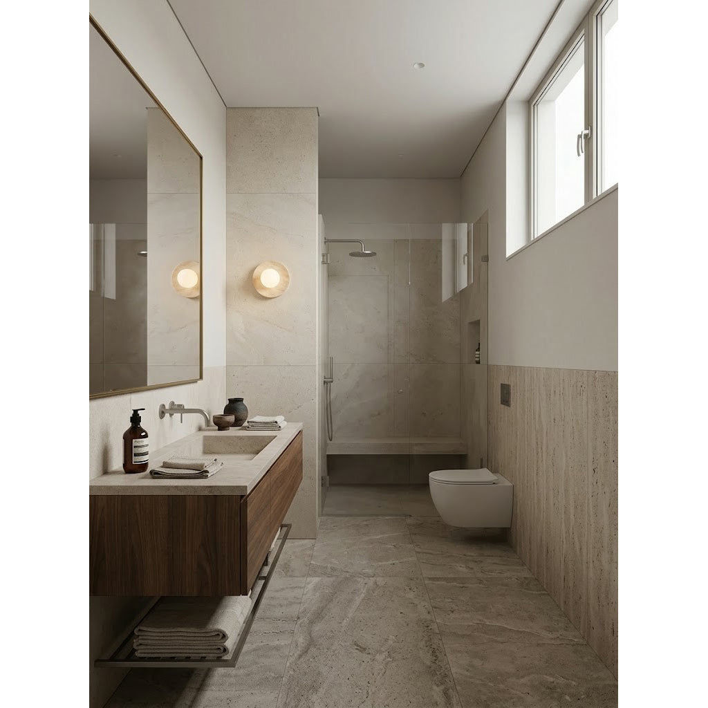 Calvora Travertine Wall Sconce