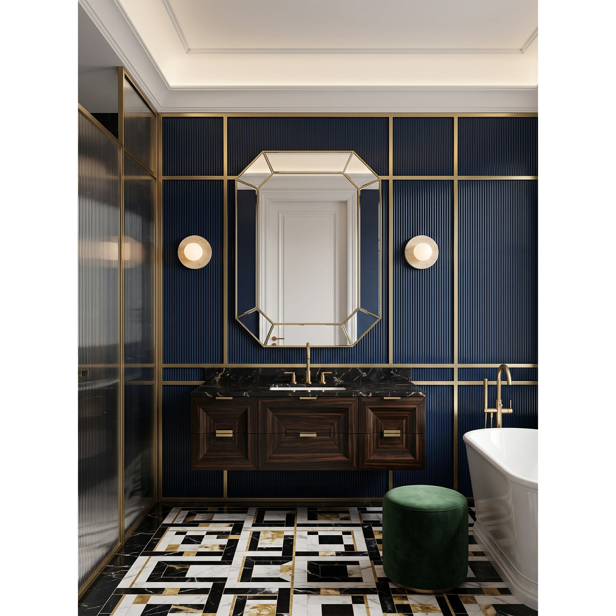 Calvora Travertine Wall Sconce