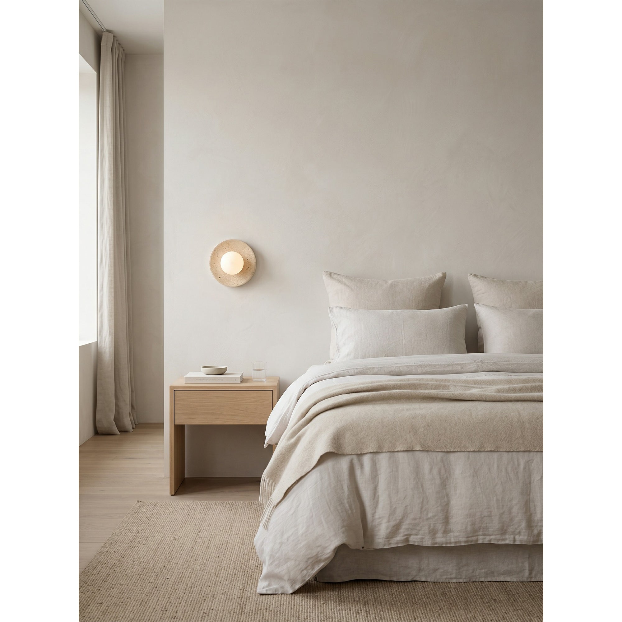 Calvora Travertine Wall Sconce