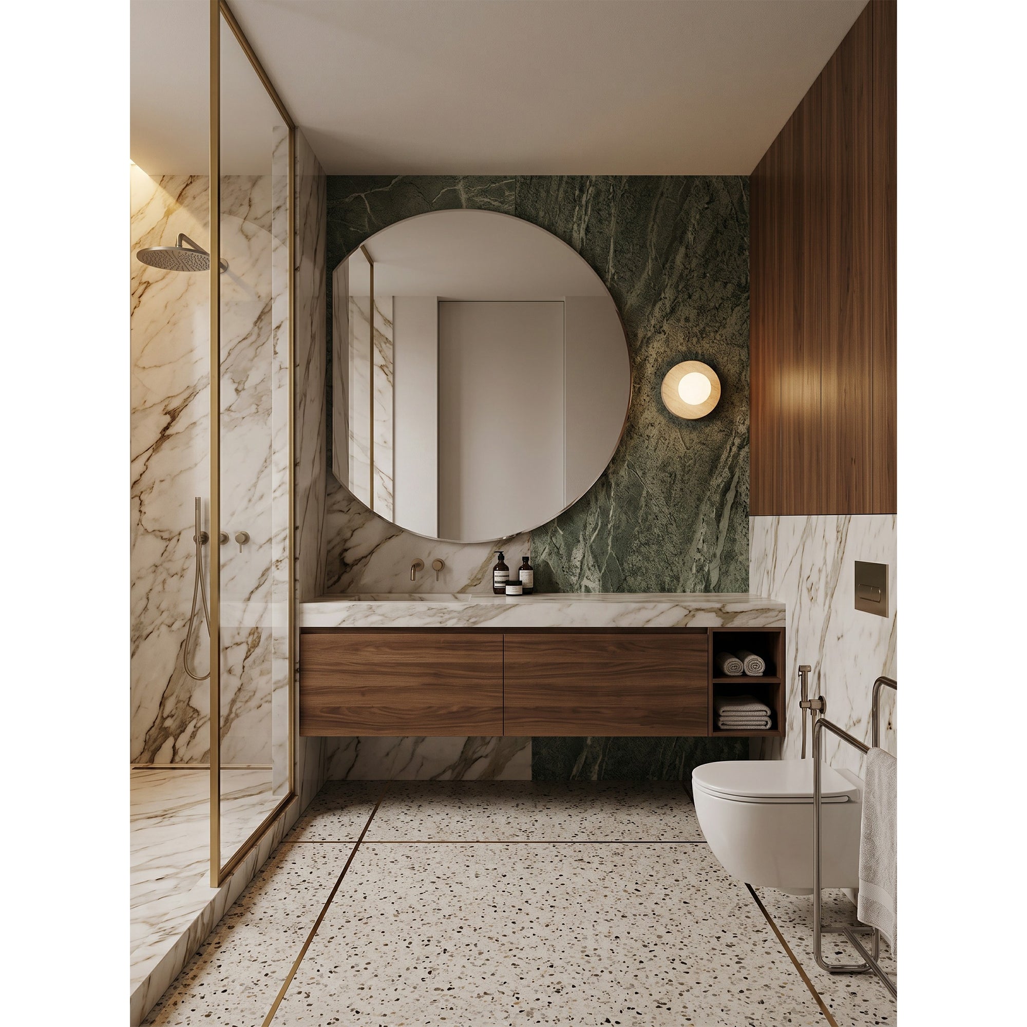 Calvora Travertine Wall Sconce