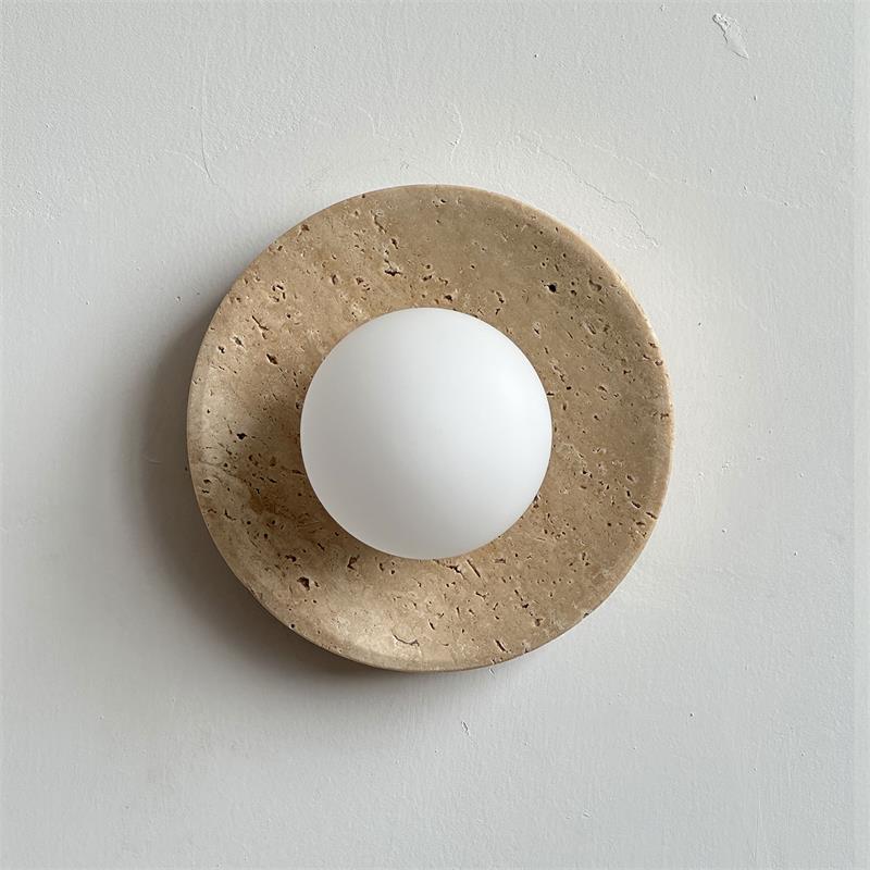 Calvora Travertine Wall Sconce
