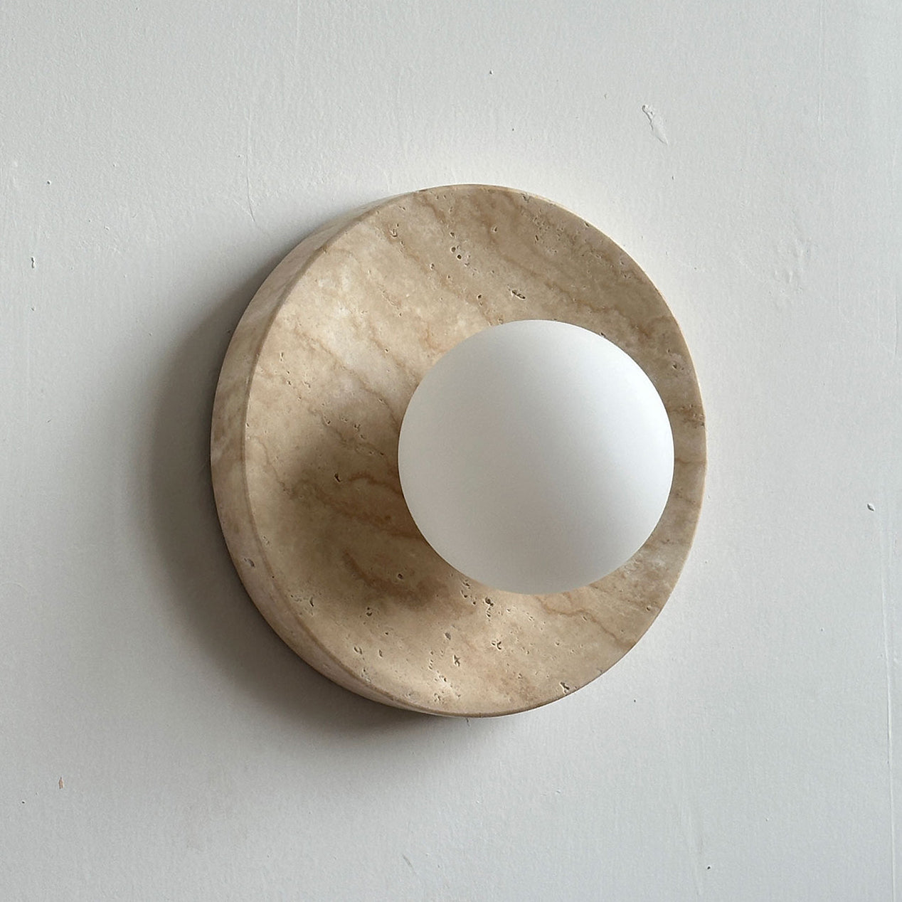 Calvora Travertine Wall Sconce