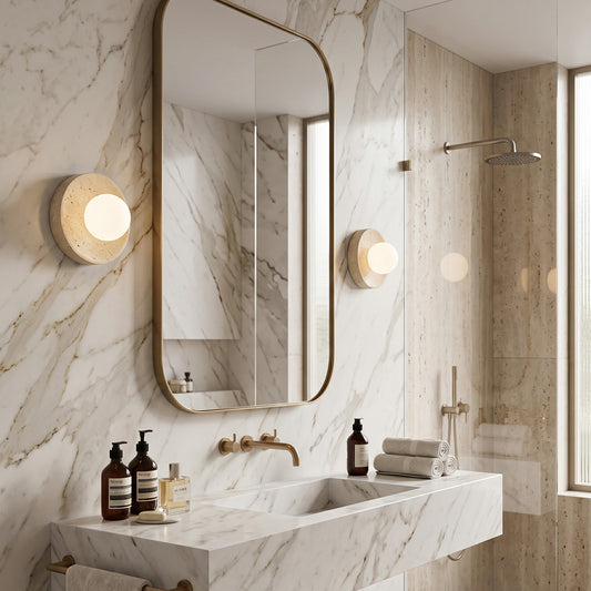 Calvora Travertine Wall Sconce