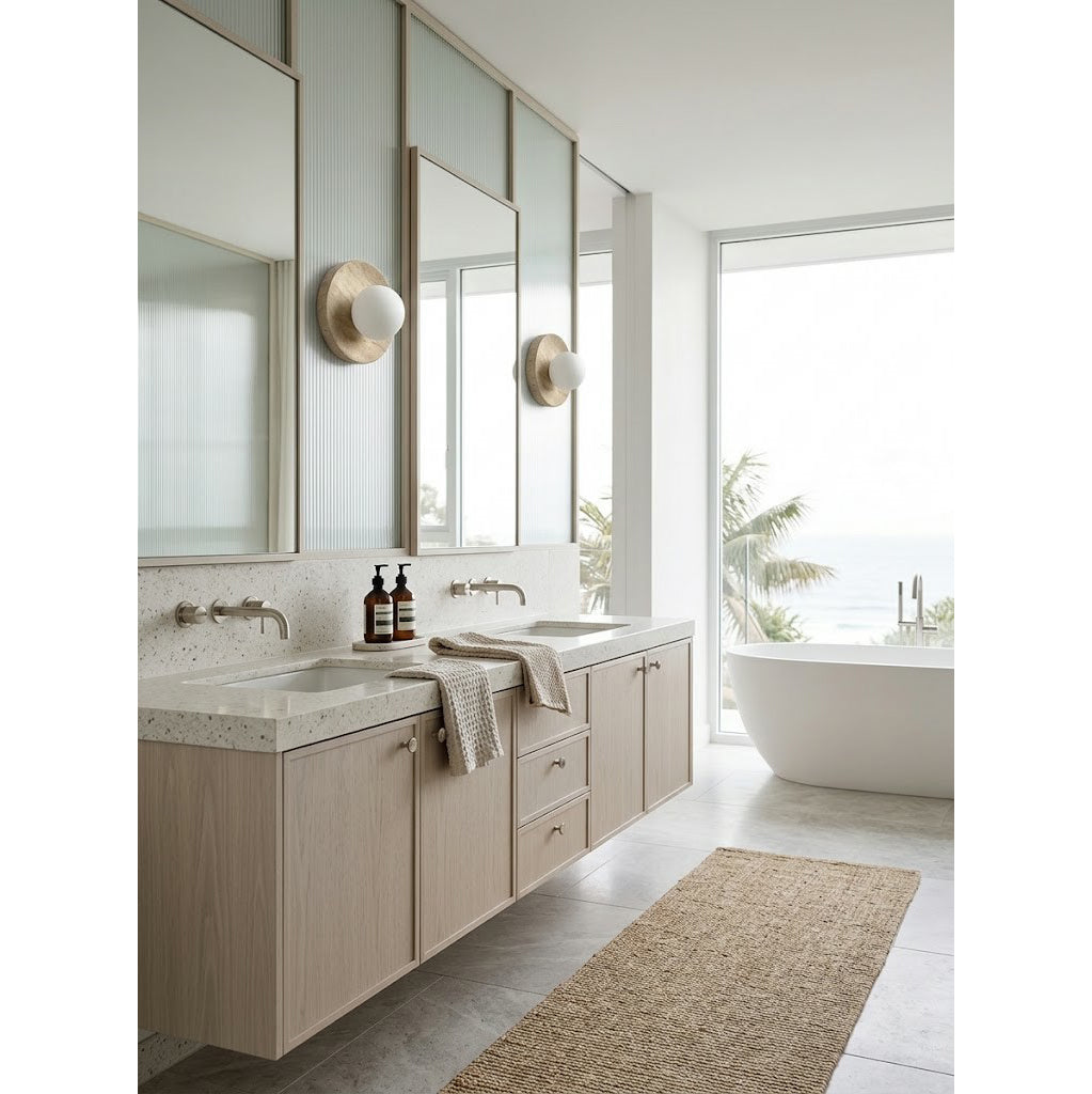 Calvora Travertine Wall Sconce