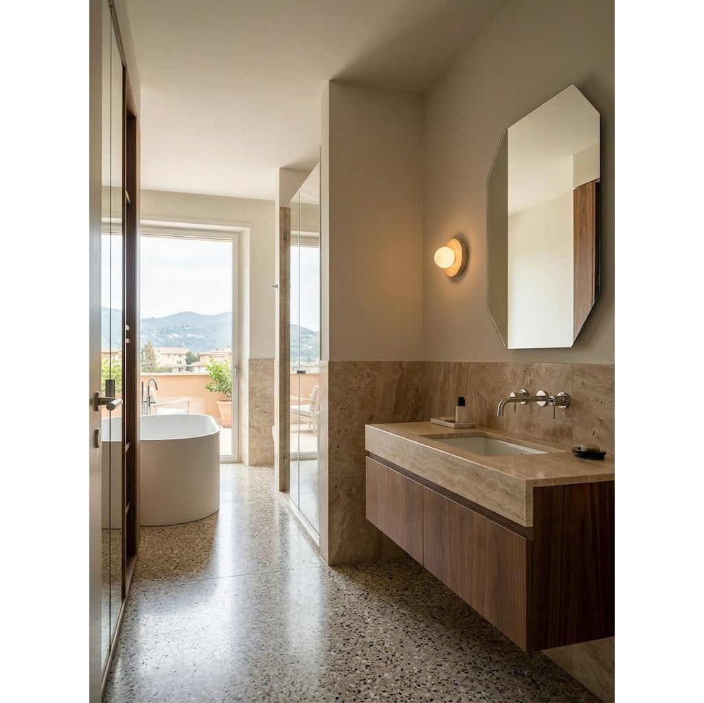 Calvora Travertine Wall Sconce