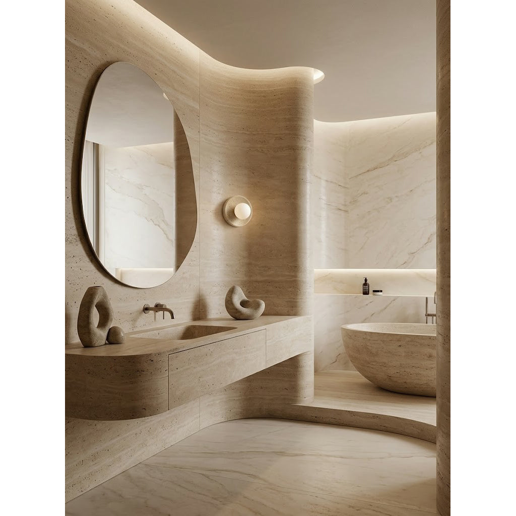 Calvora Travertine Wall Sconce