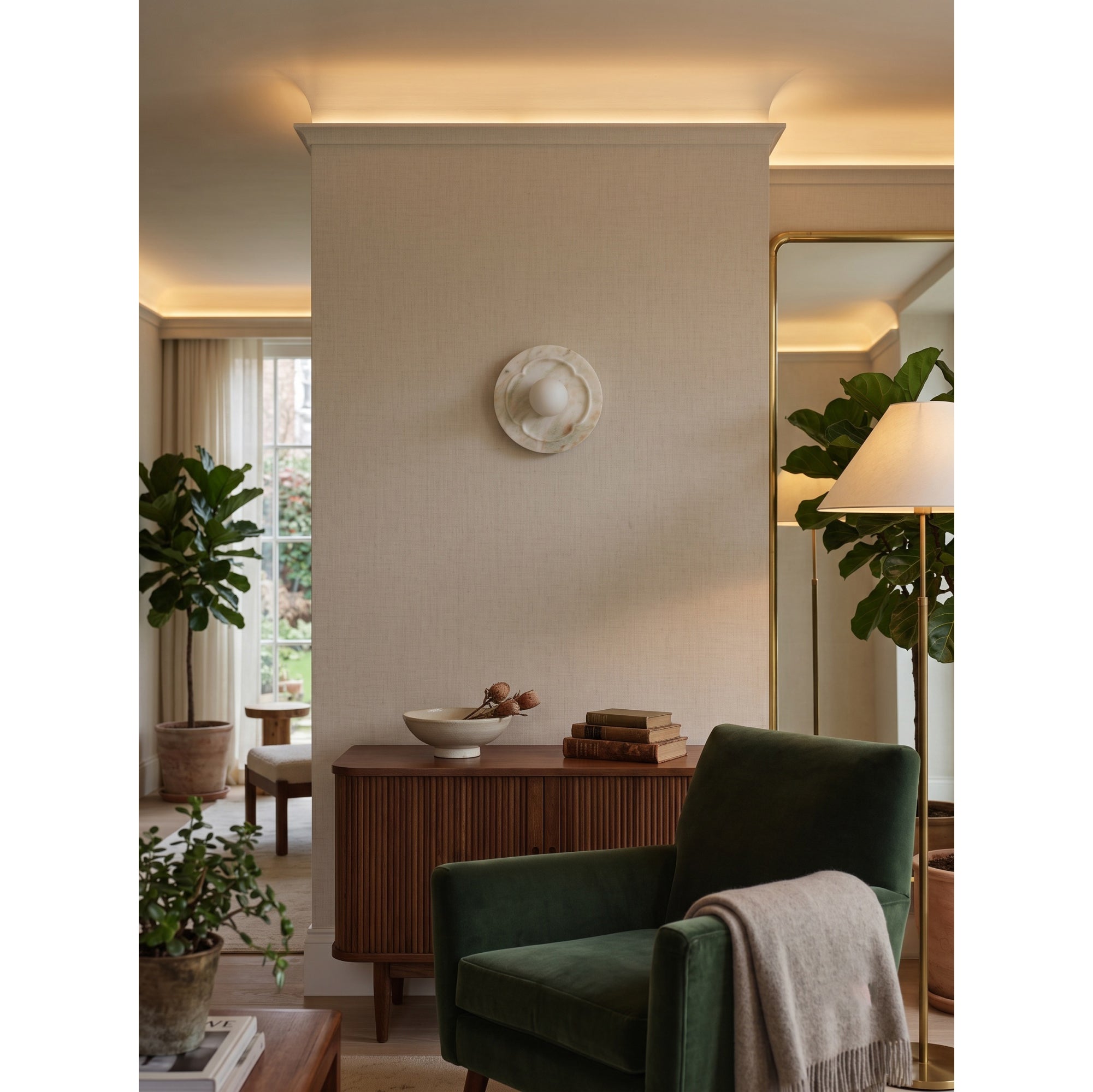 Camellia Marble Wall Sconce