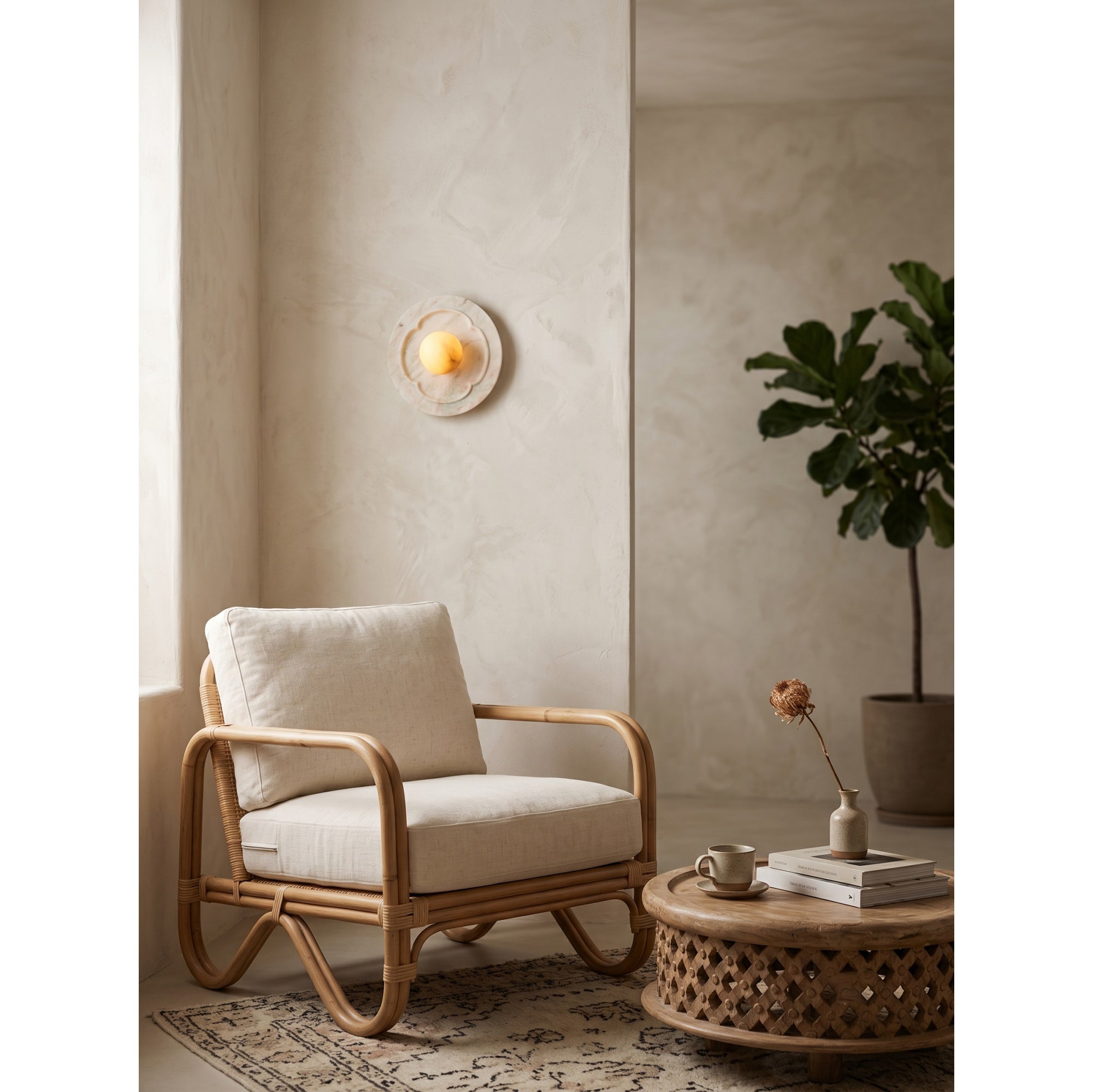 Camellia Marble Wall Sconce