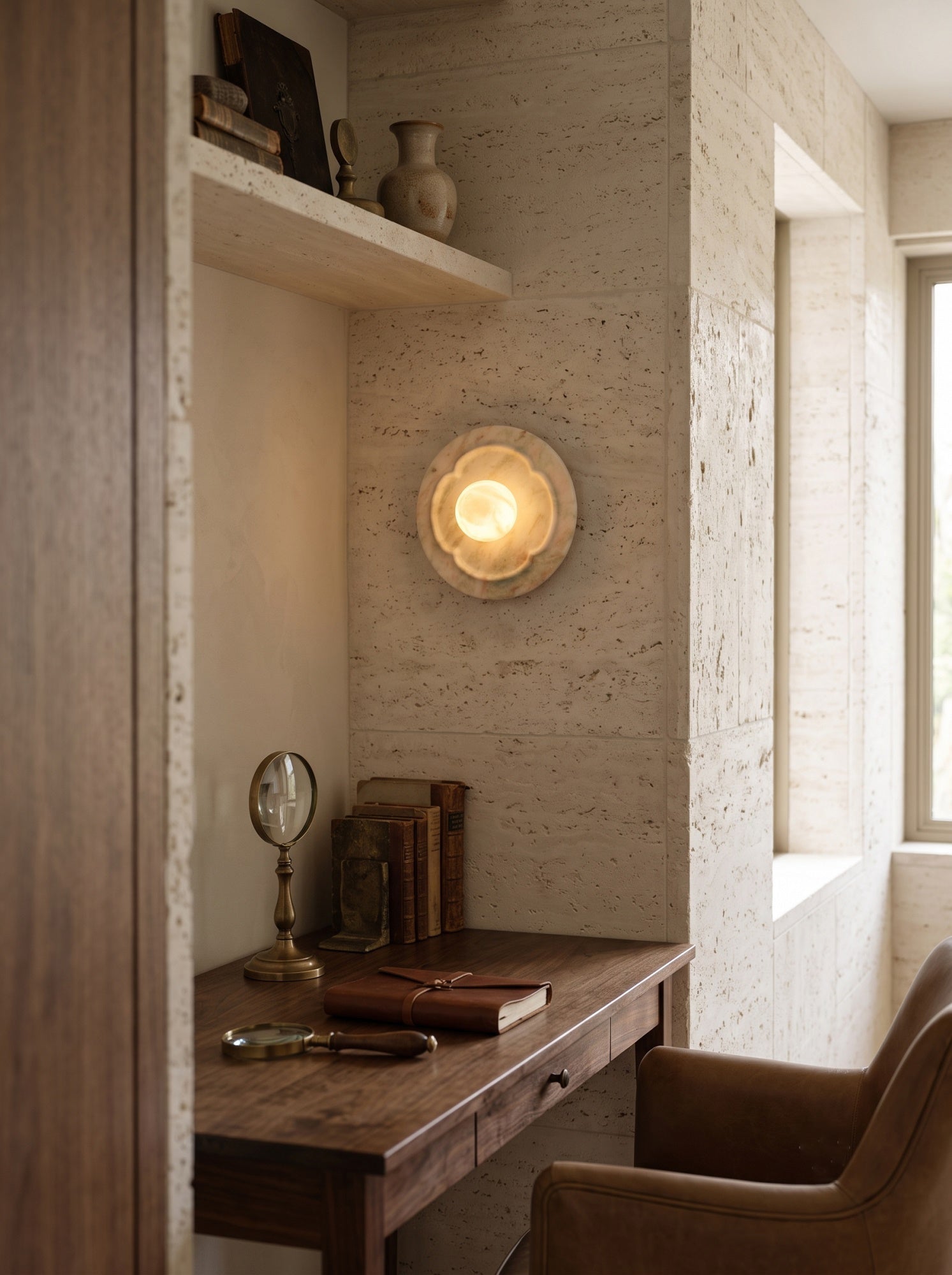 Camellia Marble Wall Sconce