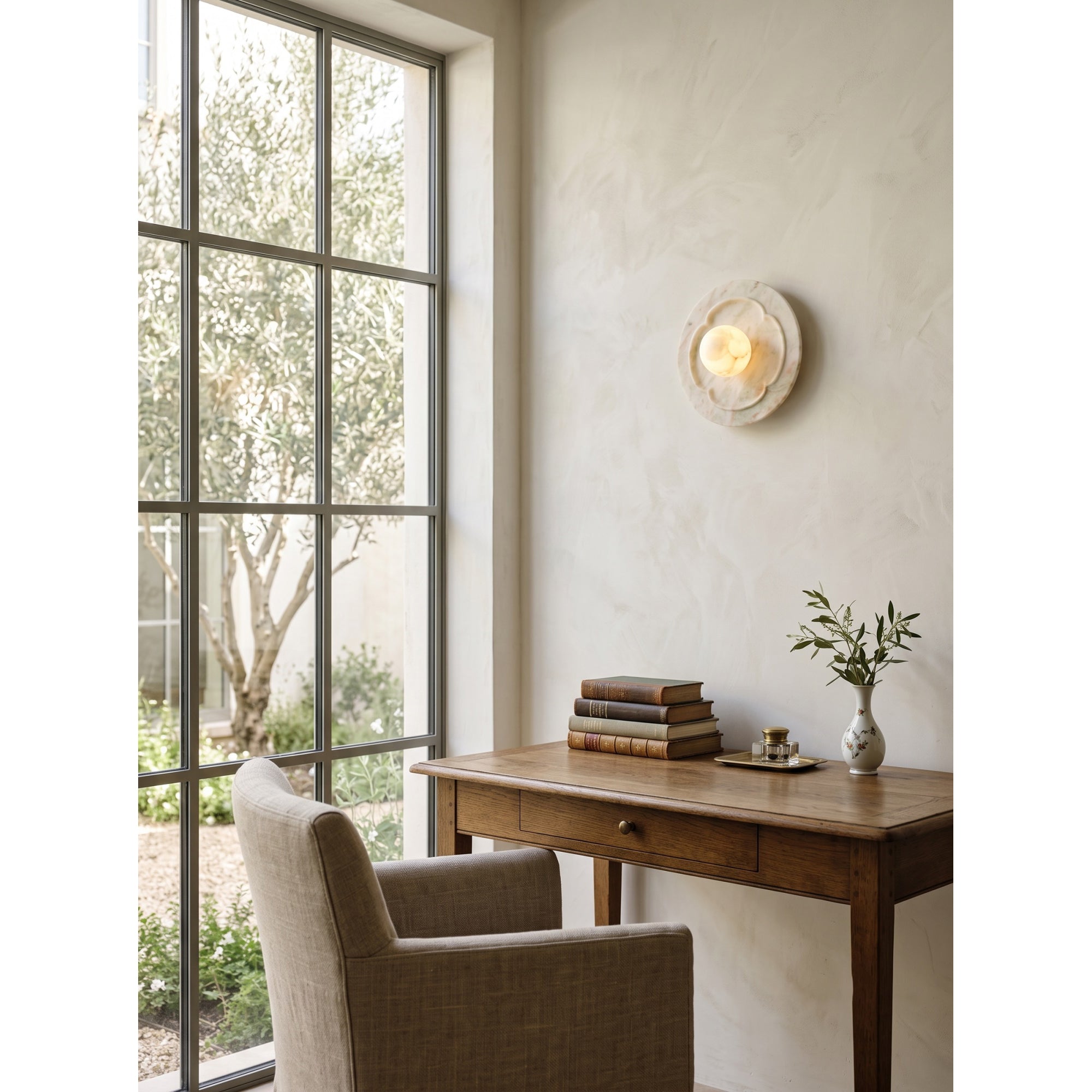 Camellia Marble Wall Sconce
