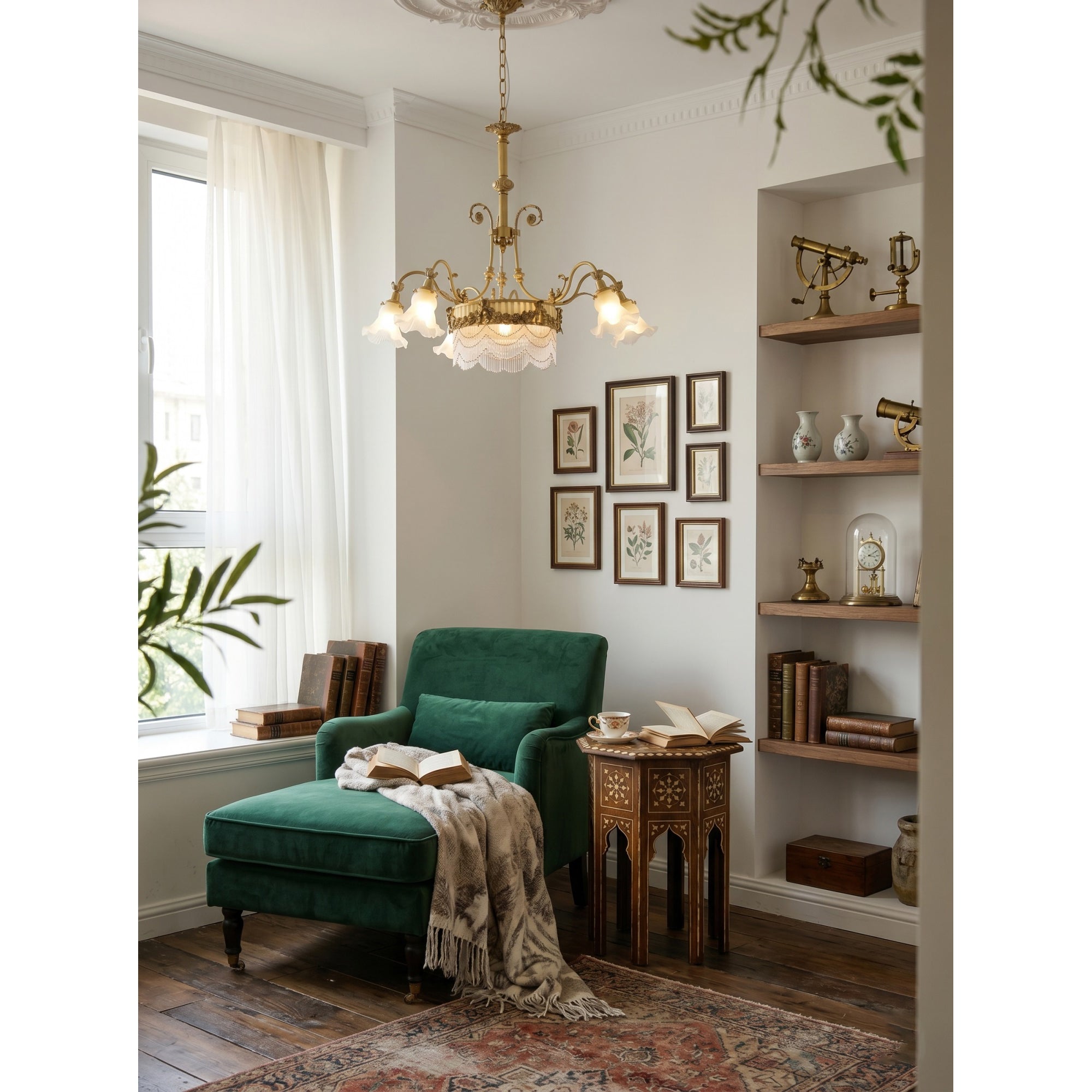 Camille Fringed Chandelier