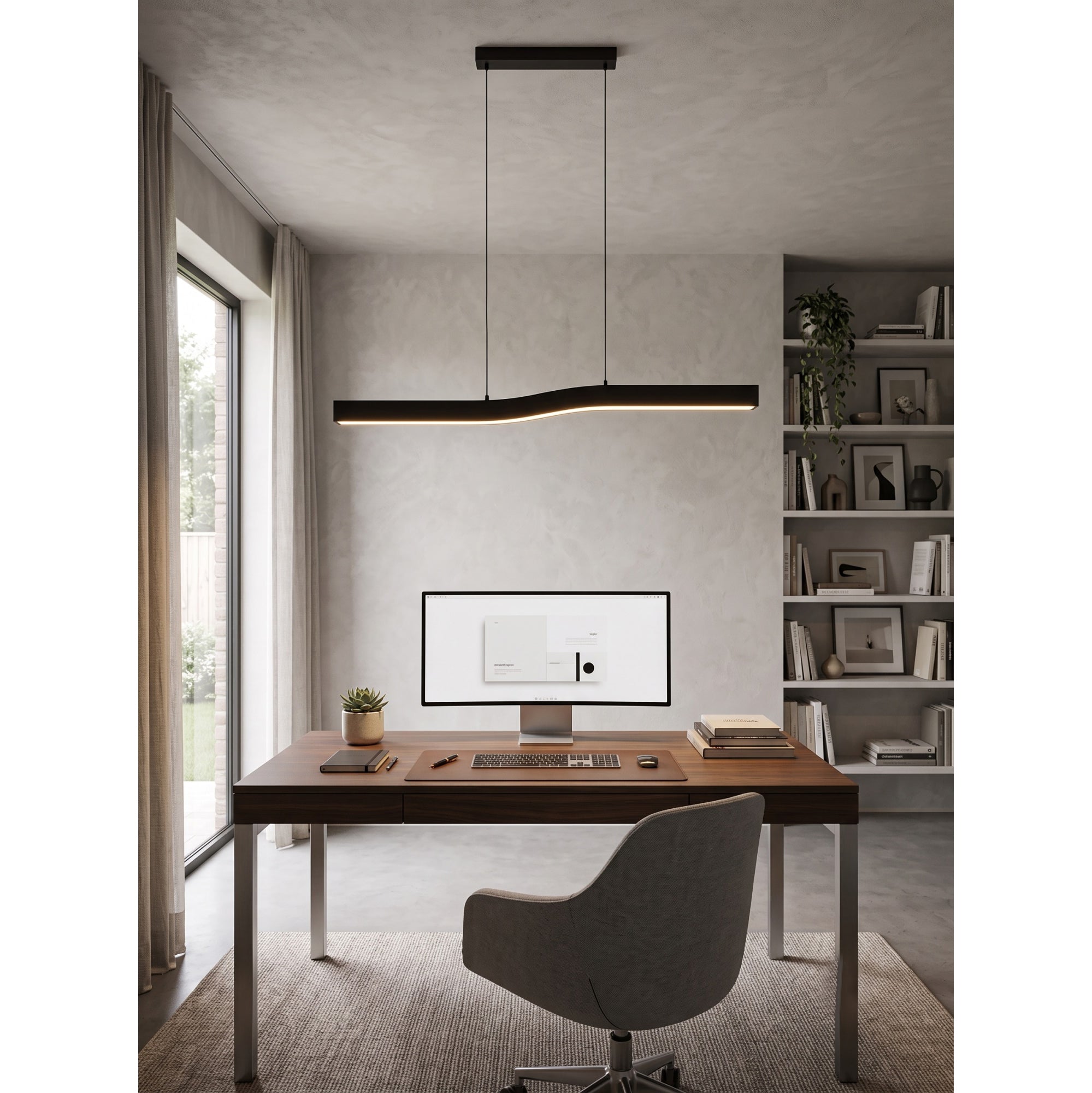 Camur Brass Linear Chandelier