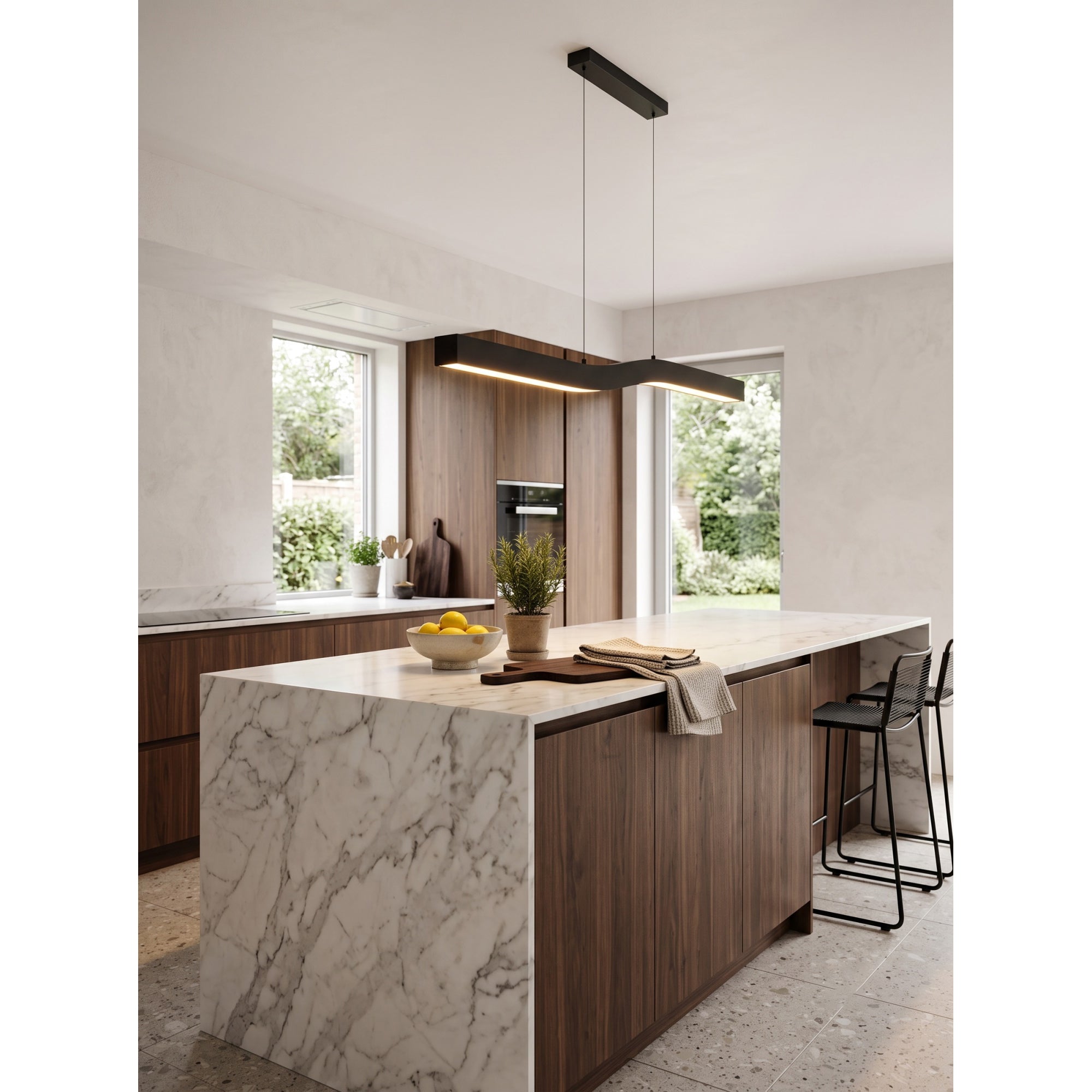 Camur Brass Linear Chandelier