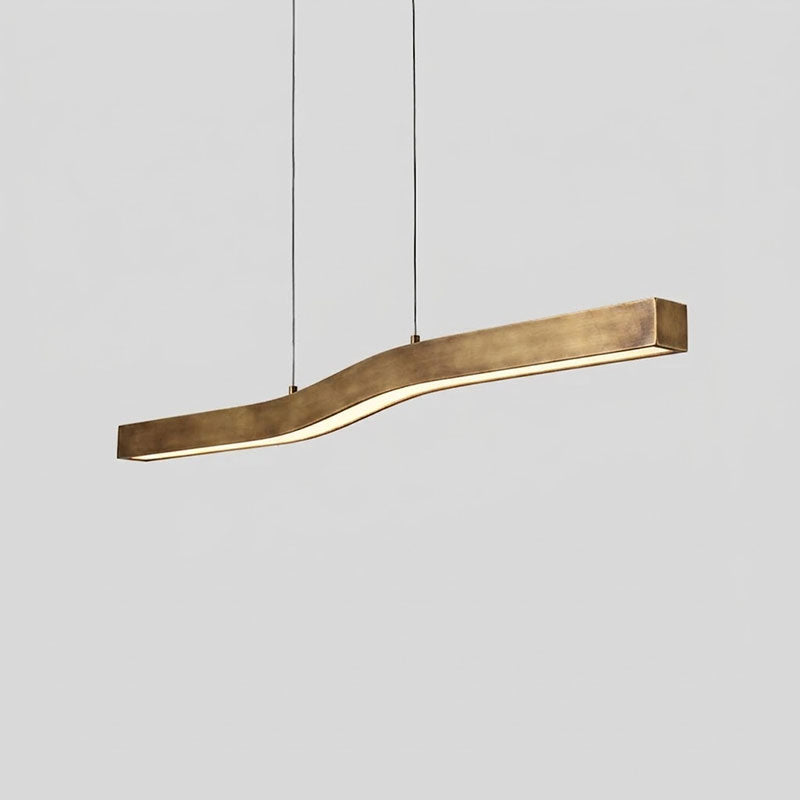 Camur Brass Linear Chandelier