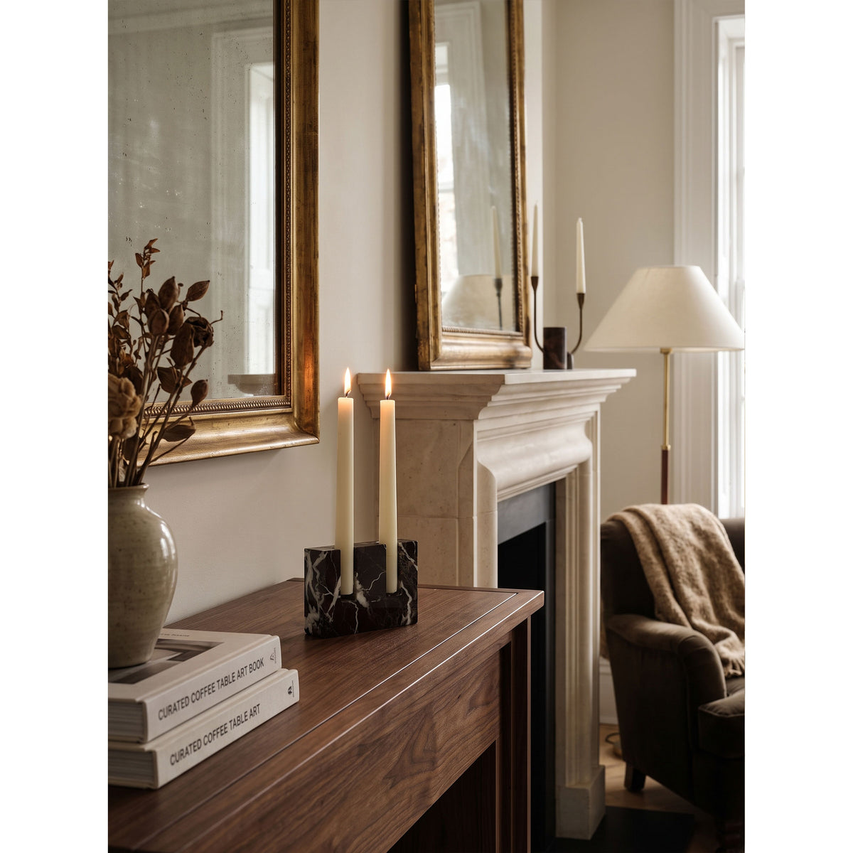 Canyon Marble Double Candle Holder