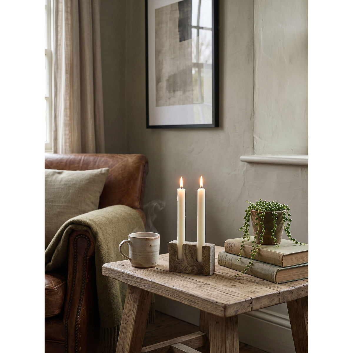 Canyon Marble Double Candle Holder