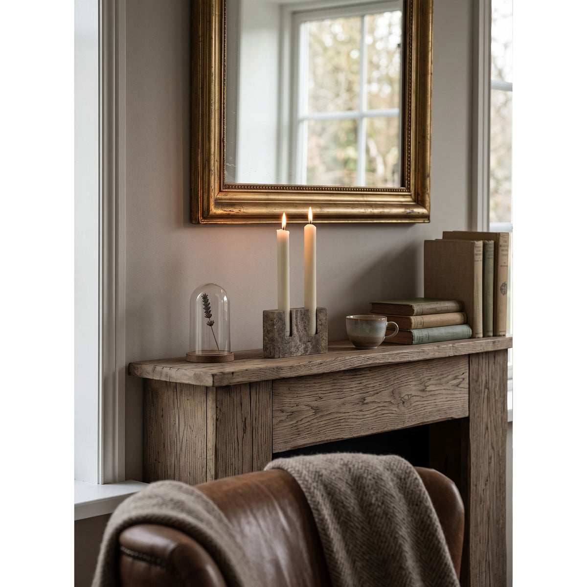 Canyon Marble Double Candle Holder