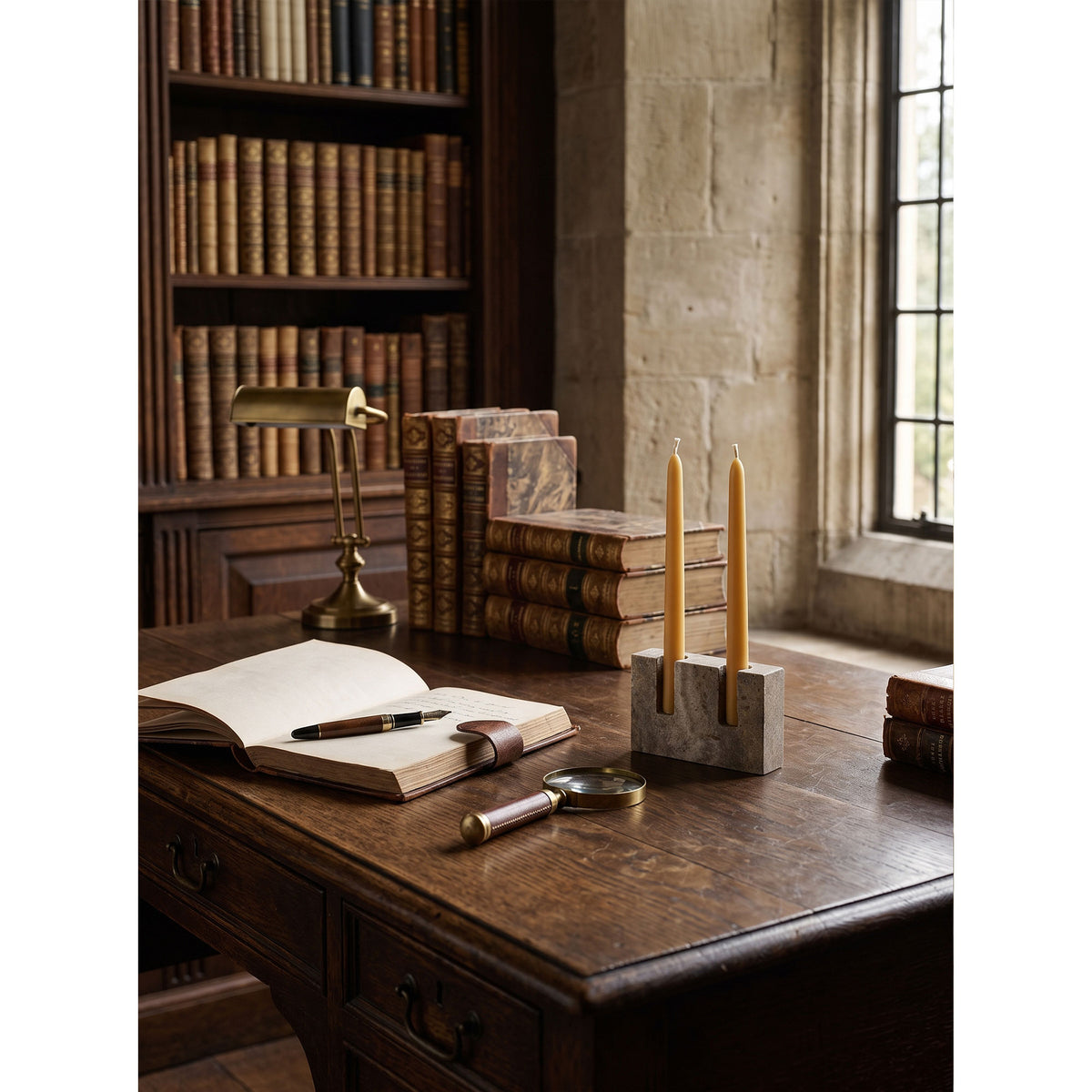 Canyon Marble Double Candle Holder