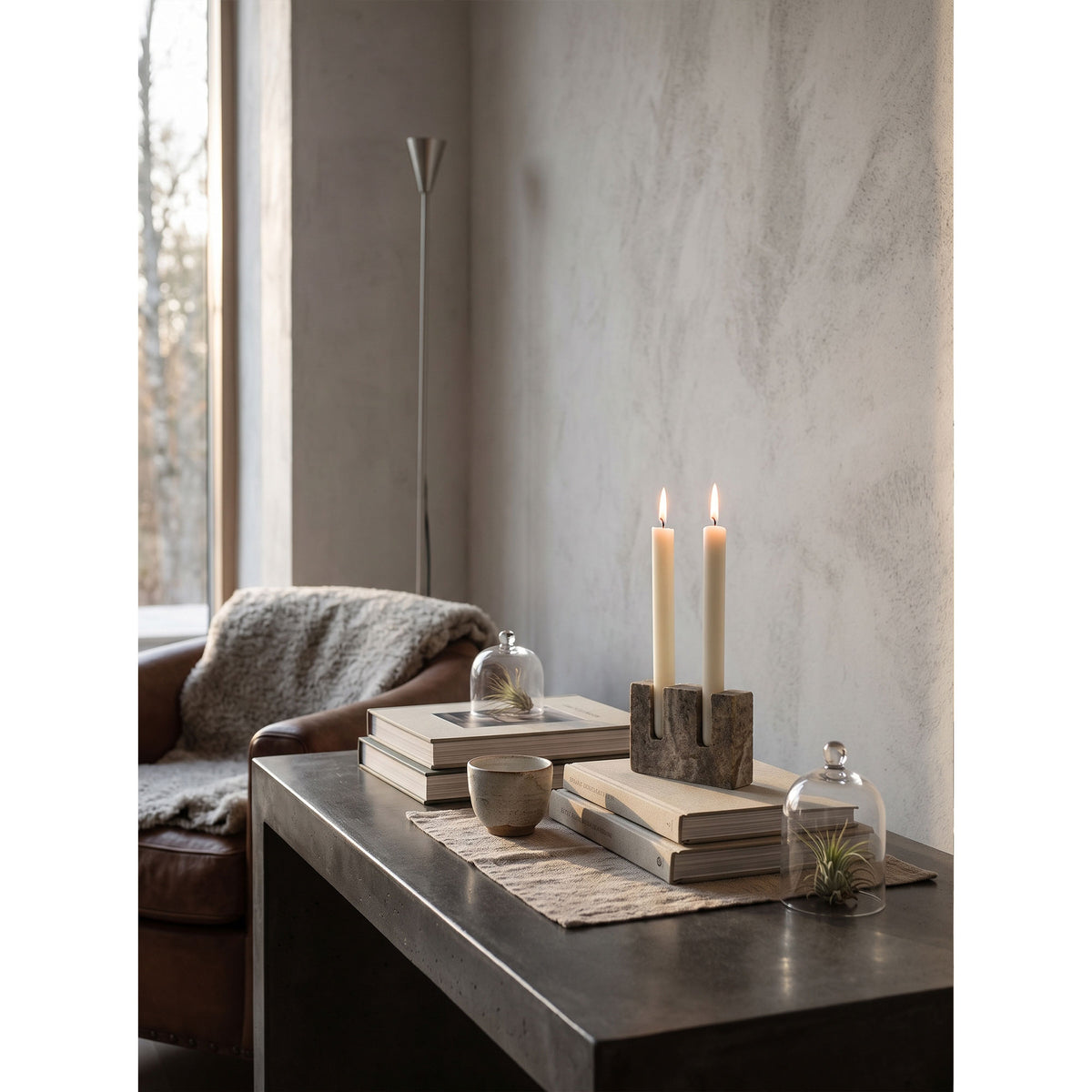 Canyon Marble Double Candle Holder