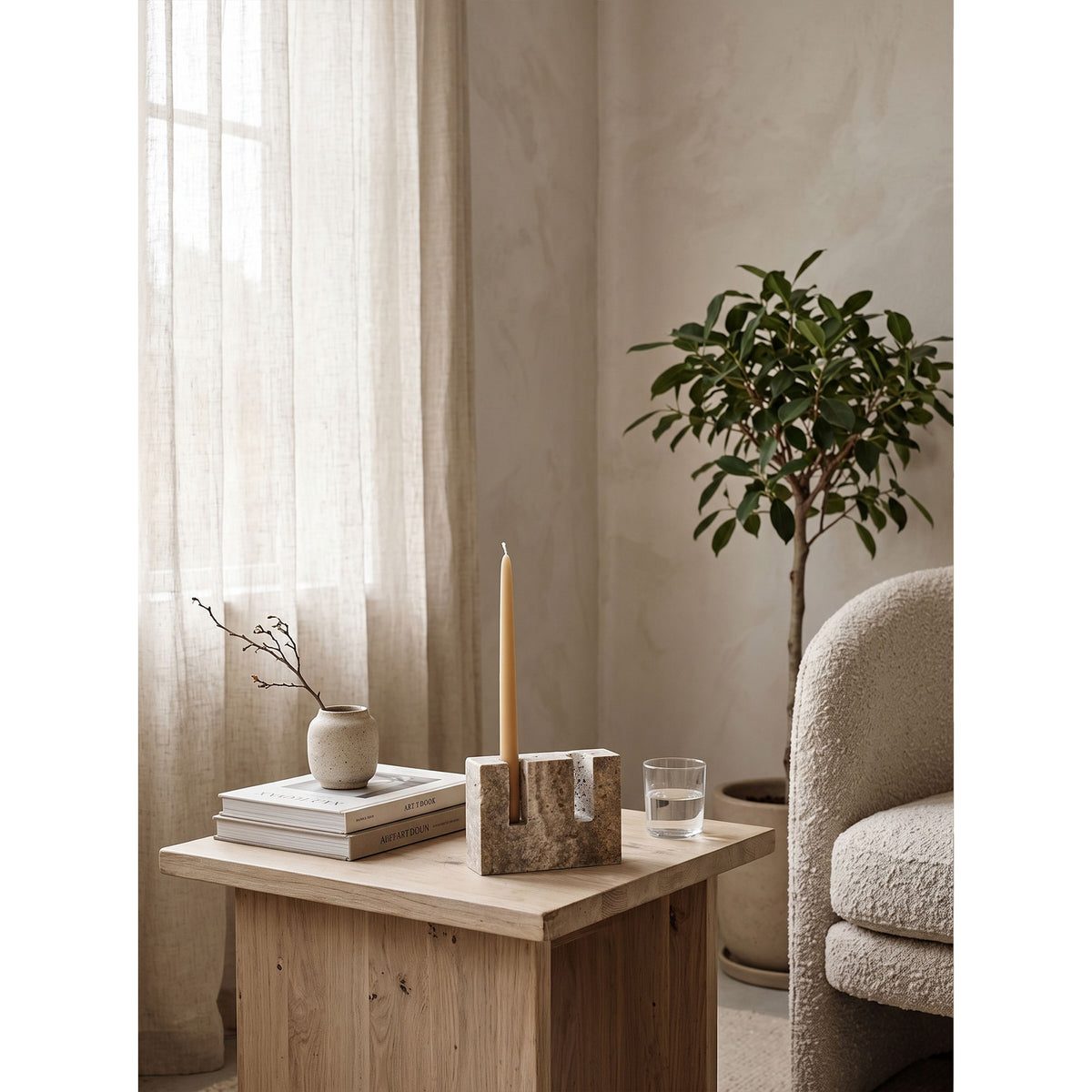 Canyon Marble Double Candle Holder