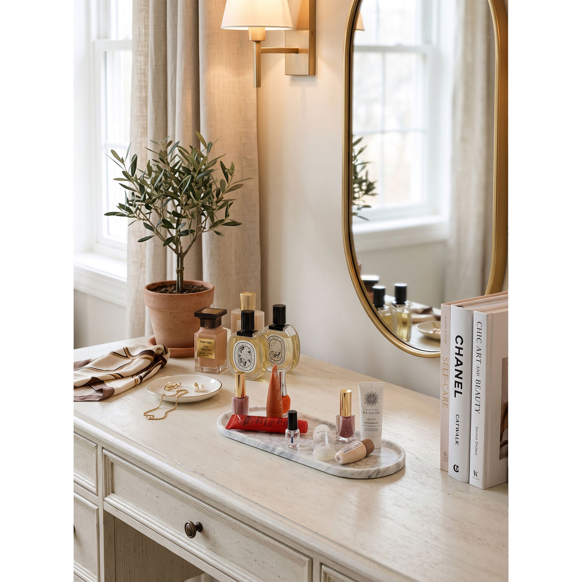 Carmel Marble Vanity Tray