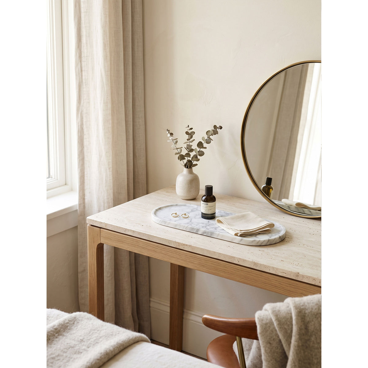 Carmel Marble Vanity Tray
