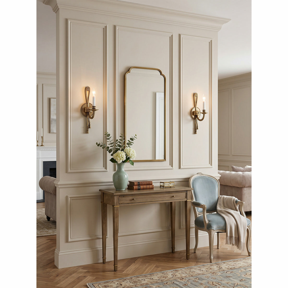 Gegossene Messing-Wandleuchte