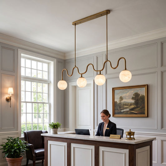 Cecil Alabaster Linear Pendant Lamp