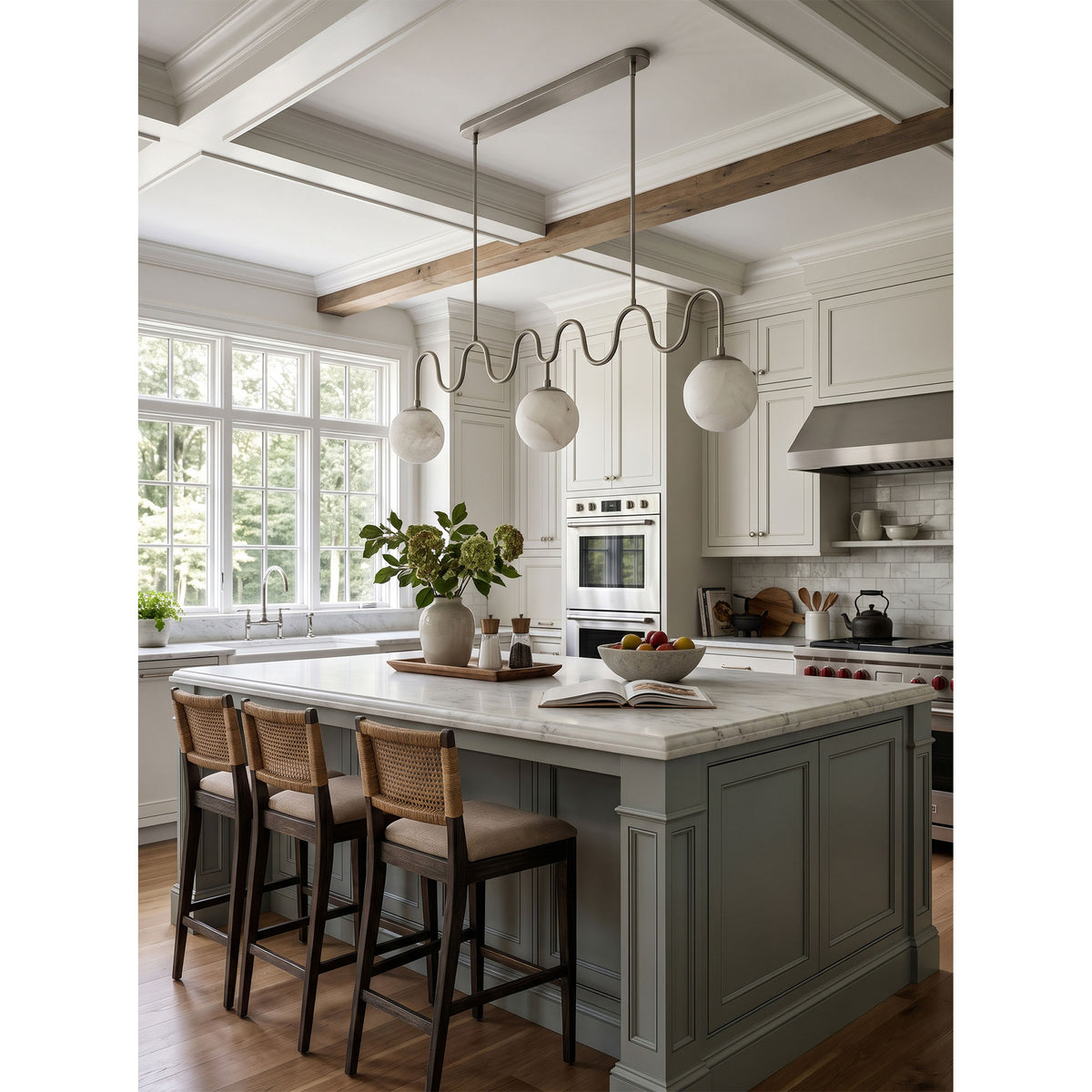 Cecil Alabaster Linear Pendant Lamp