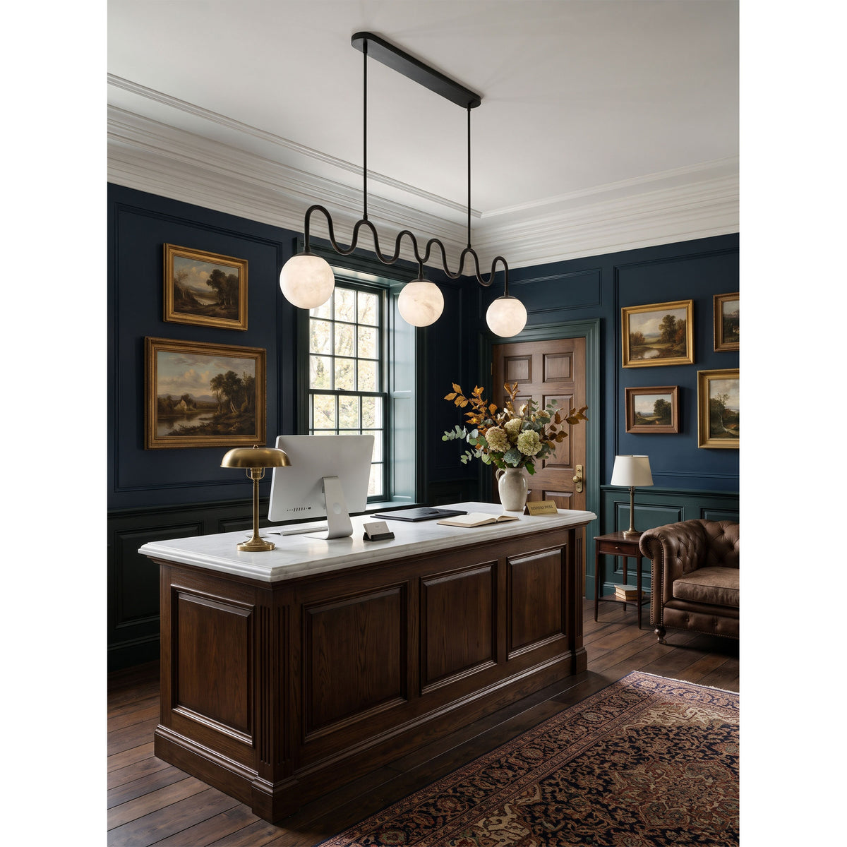 Cecil Alabaster Linear Pendant Lamp