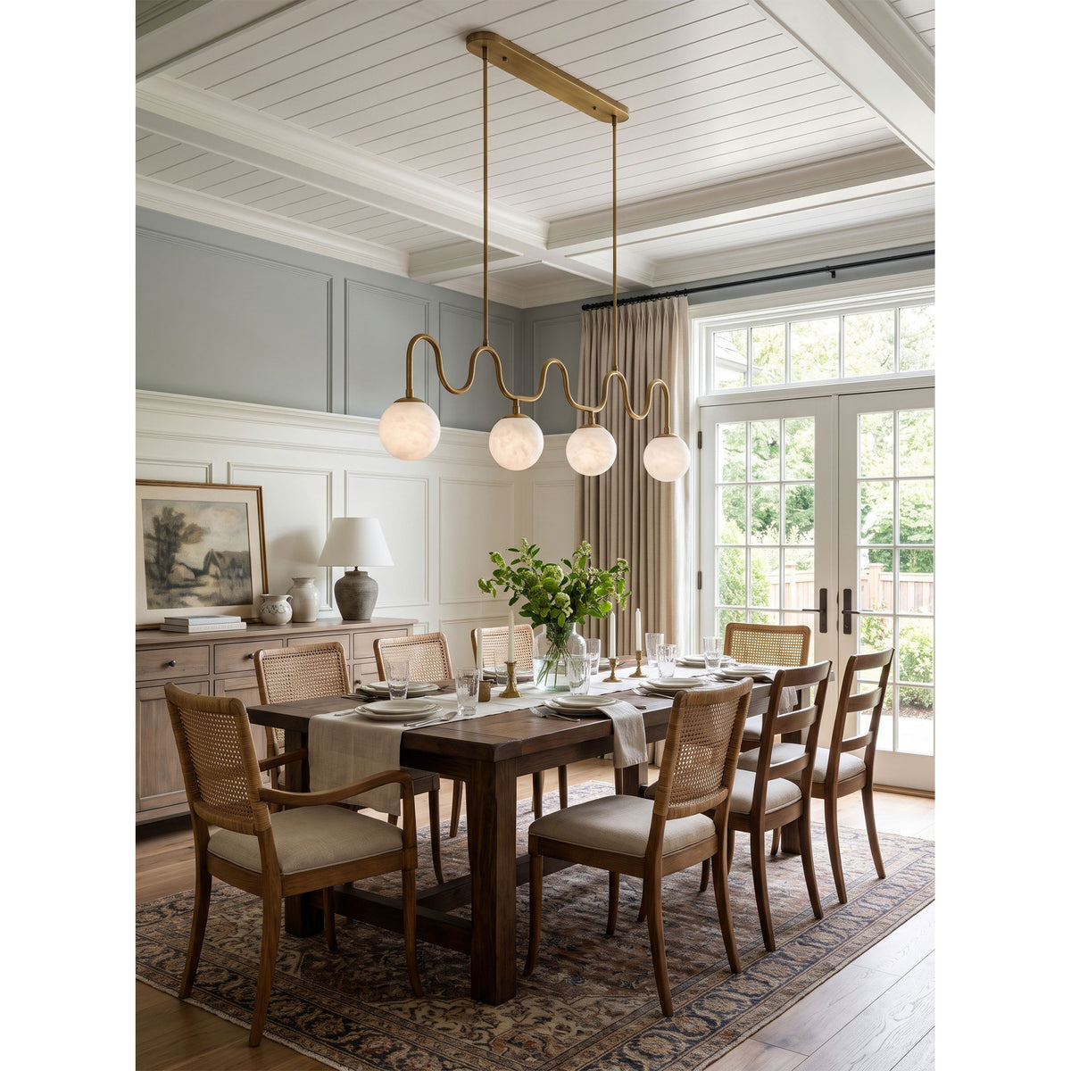 Cecil Alabaster Linear Pendant Lamp