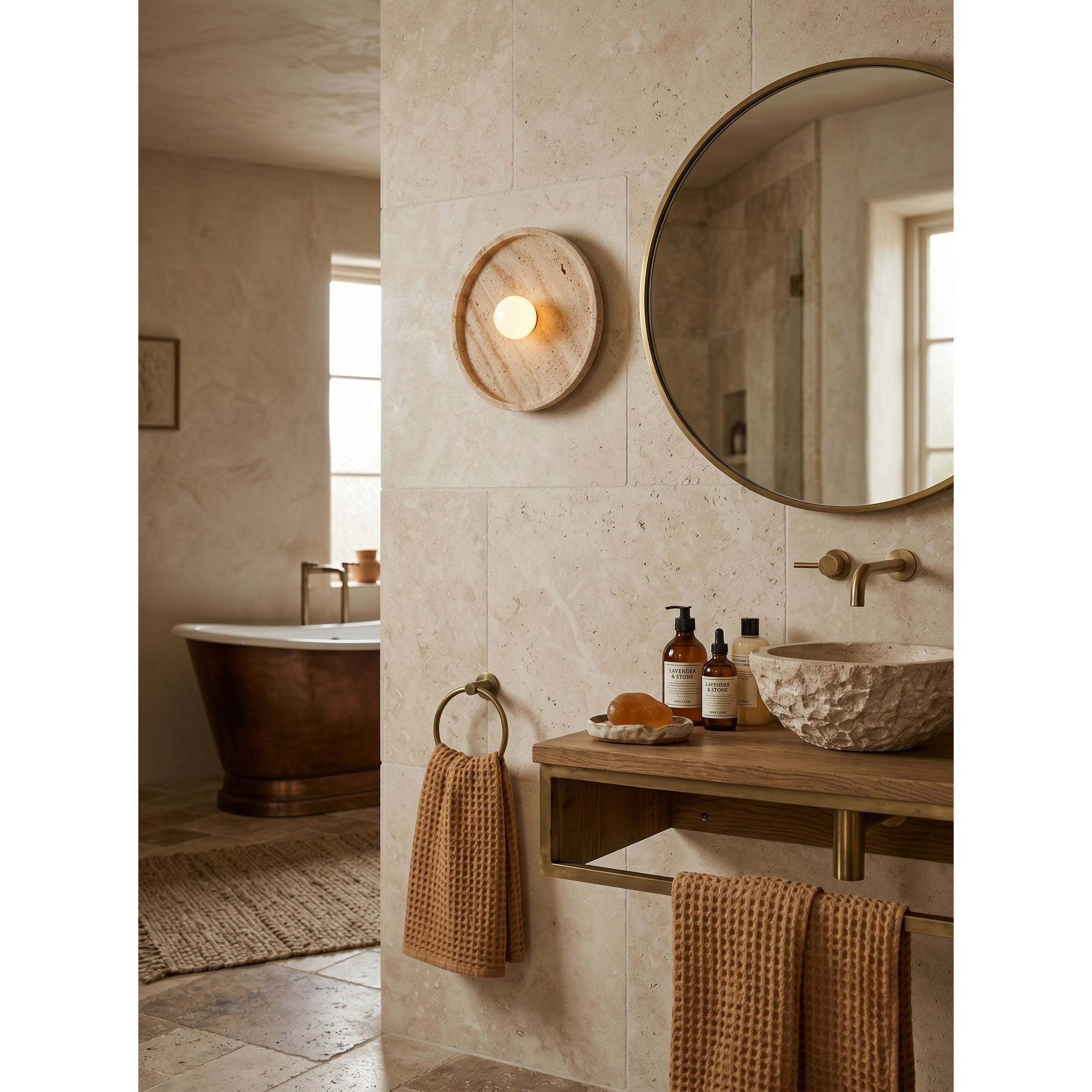 Celeste Travertine Wall Sconce