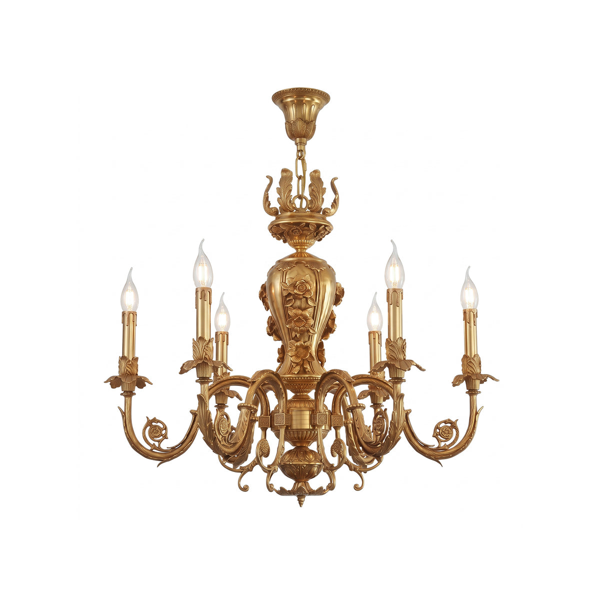 Chambord Brass Candle Chandelier