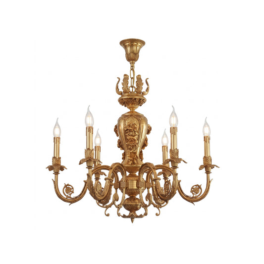 Chambord Brass Candle Chandelier