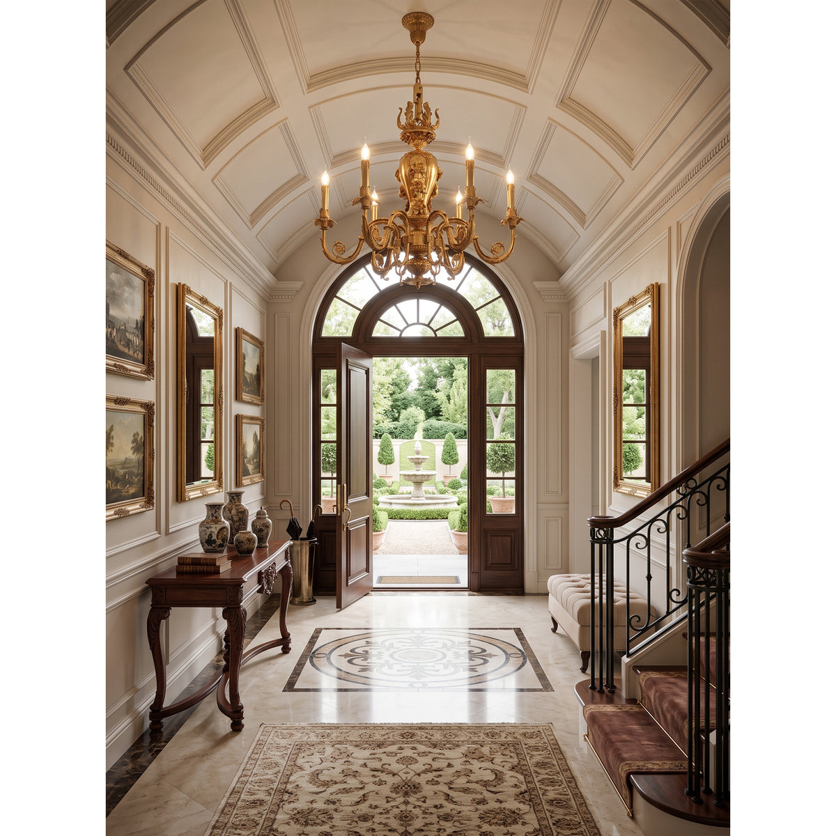 Chambord Brass Candle Chandelier