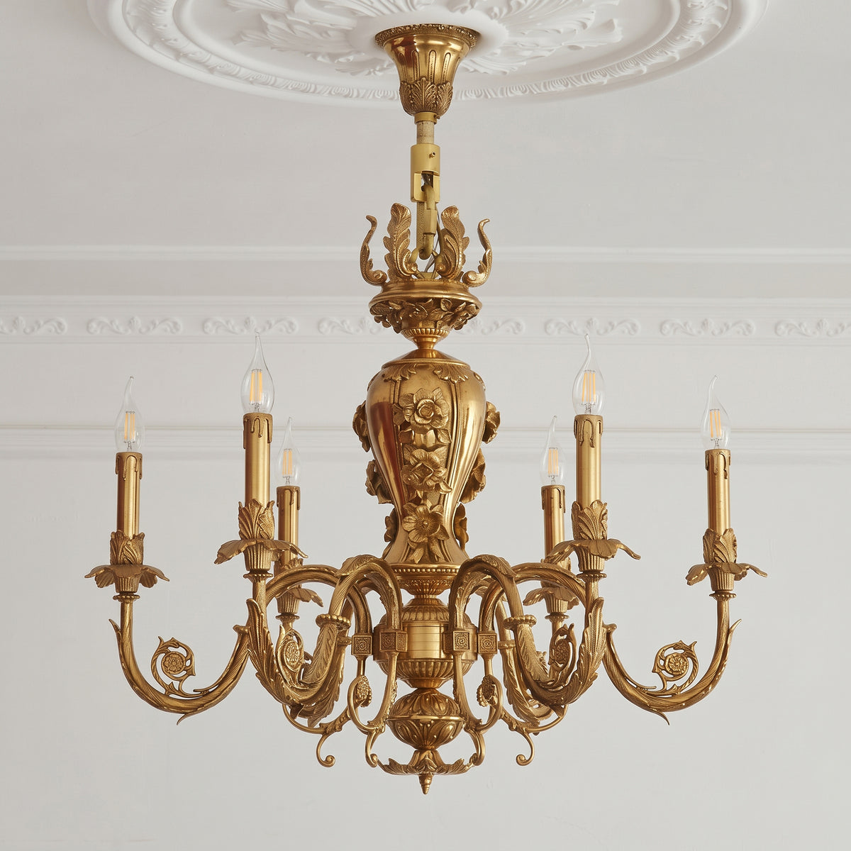 Chambord Brass Candle Chandelier