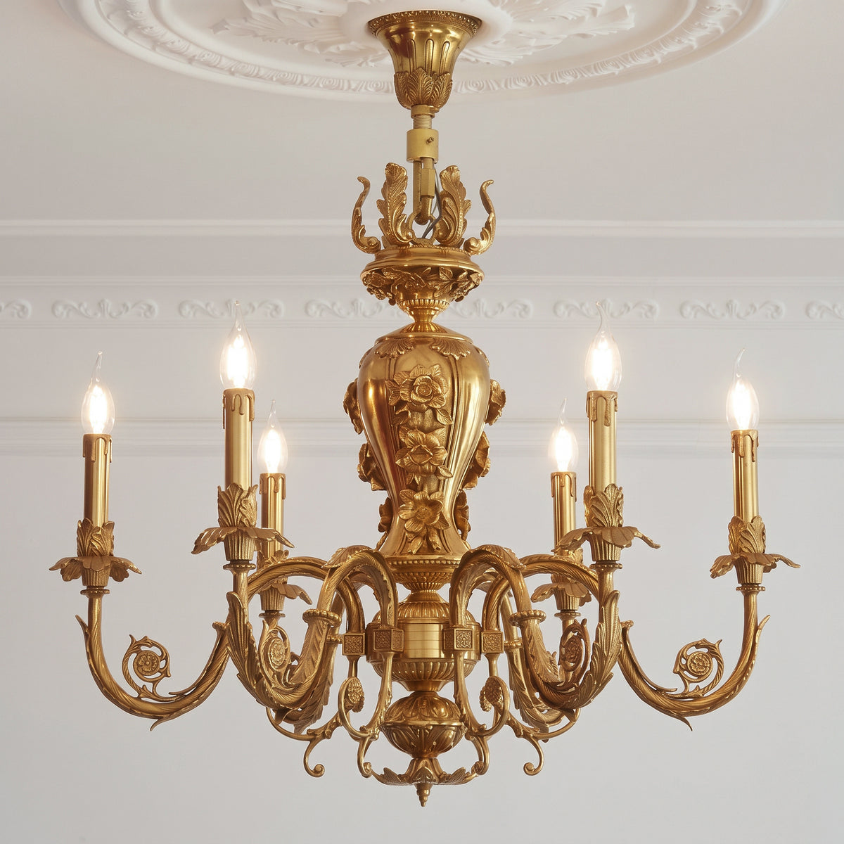 Chambord Brass Candle Chandelier