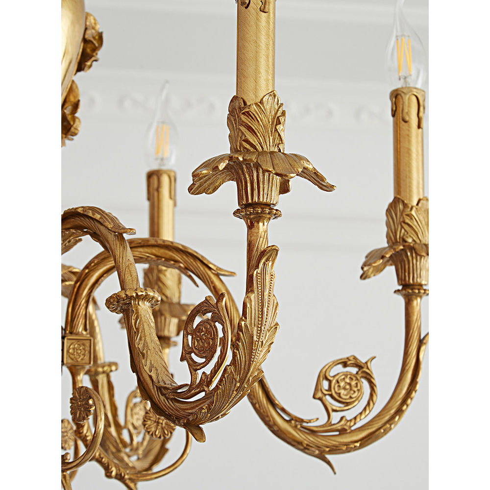 Chambord Brass Candle Chandelier